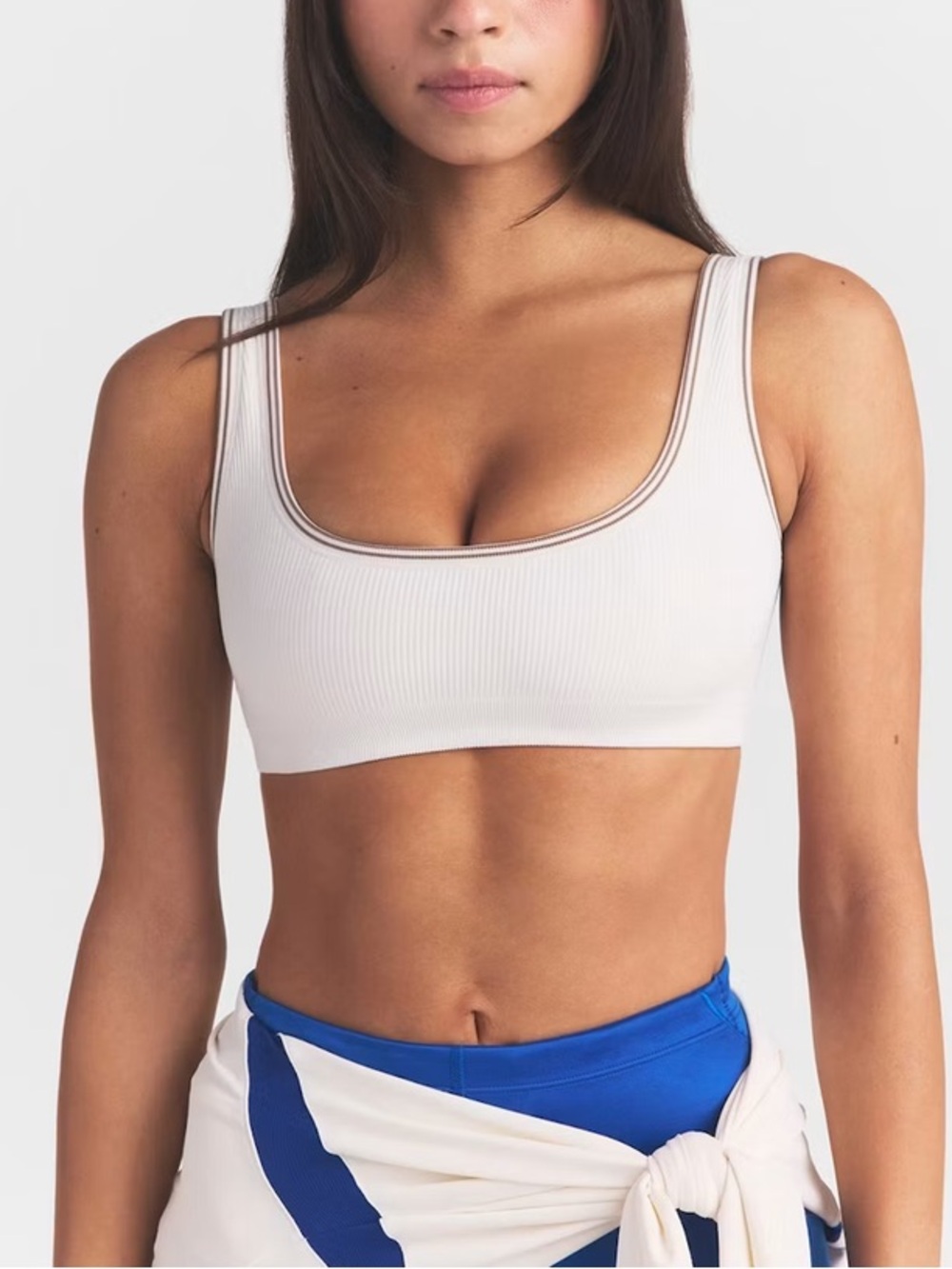 NikeSKIMS RIBBED SEAMLESS MICRO SCOOP BRA, IVORY, Size Small